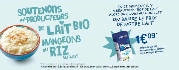 Soutenons nos producteurs de lait bio